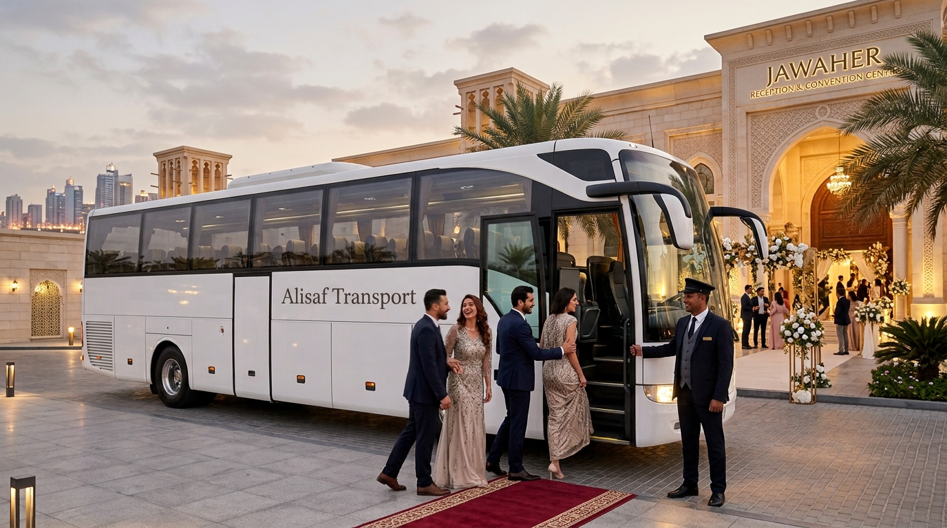 Wedding Bus Rental Sharjah | Wedding Guest Transport UAE